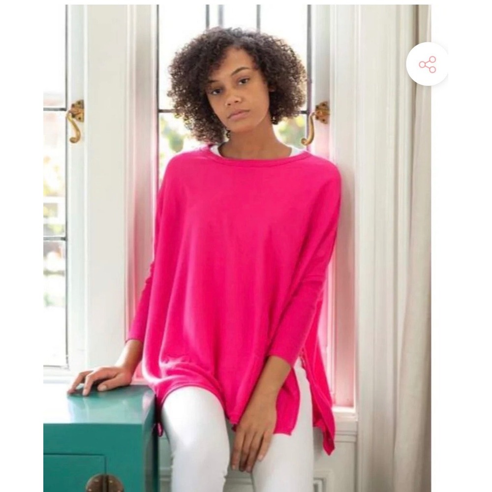 MERSEA Catalina Crewneck Travel Sweater One size pink women's